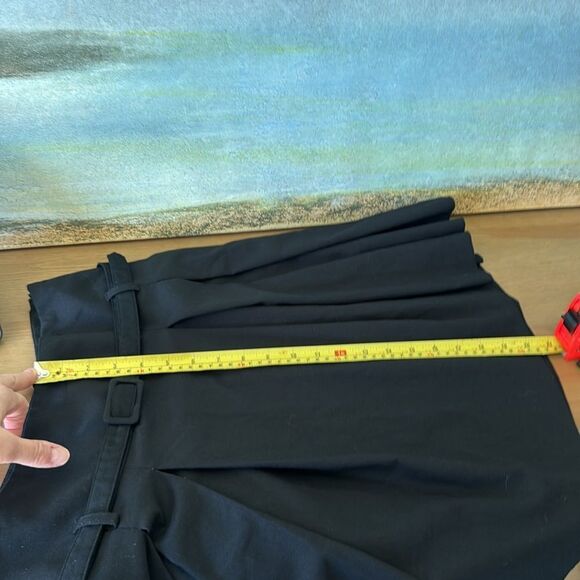 Zara Basic Black pleated mini skirt with belt size US 14 BUT see Measurements - Picture 8 of 8